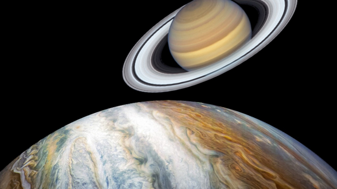 Planet Jupiter dan Saturnus.