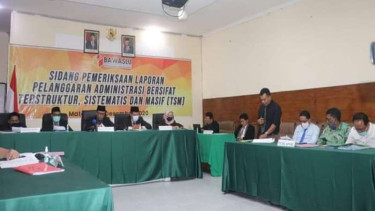 Sidang Bawaslu NTB atas dugaan pelanggaran Pilkada di Sumbawa.