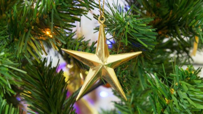 Ilustrasi pohon Natal.