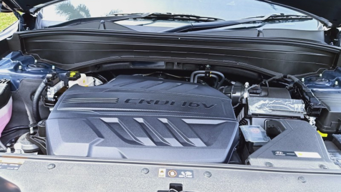 Ilustrasi mesin diesel di mobil Hyundai Palisade.