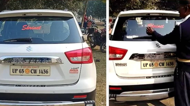 Mobil pejabat ditilang gara-gara stiker kasta