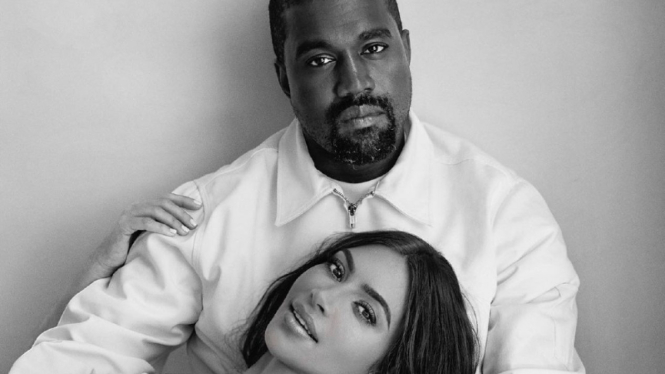 Kim Kardashian dan Kanye West.