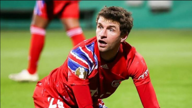 Pemain Bayern Munich, Thomas Mueller. 