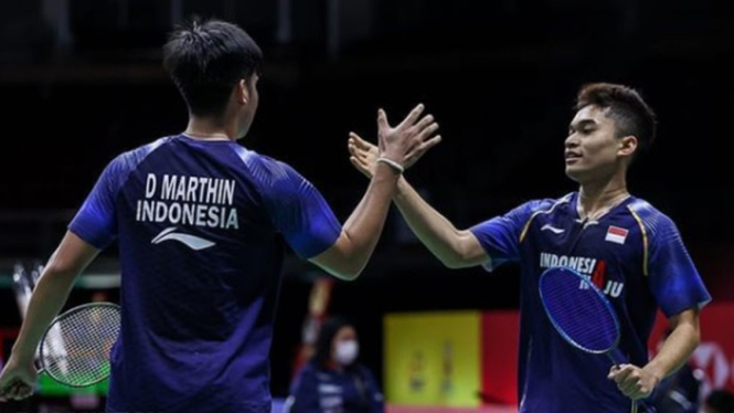 VIVA Bulutangkis: Ganda putra Indonesia, Leo Rolly Carnando/Daniel Marthin.