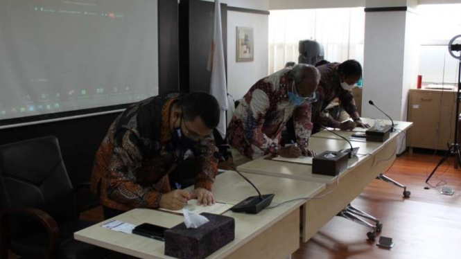 Penandatanganan Nota Kesepahaman DEN, BRI dan Len.