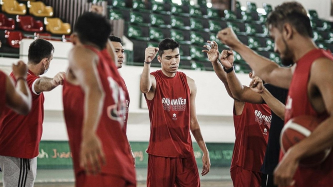 Bali United Basket saat latihan