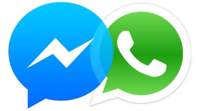 Facebook Messenger dan WhatsApp.