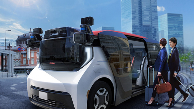 Mobil tanpa setir dan pedal Cruise Origin
