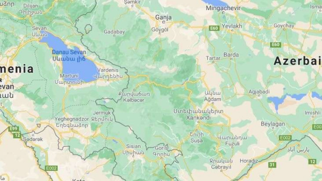 Peta Nagorno Karabakh (Armenia dan Azerbaijan)