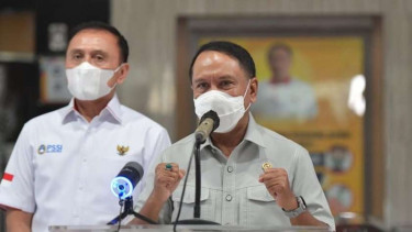 Mochamad Iriawan (kiri) dan Menpora Zainudin Amali