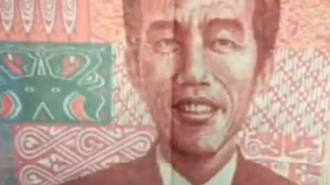 Hoax uang rupiah bergambar Jokowi.