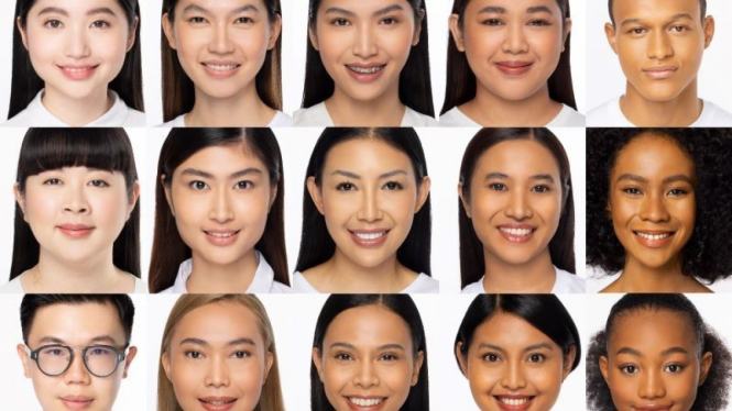 Kolase 15 Model Menggunakan Airy Poreless Fluid Foundation