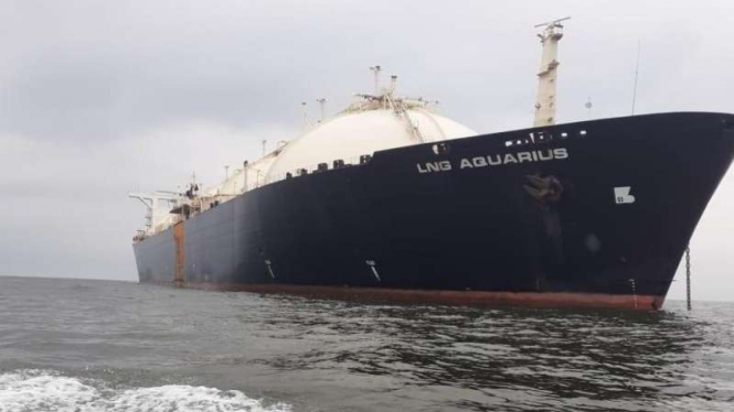 Kapal LNG (Liquefied Natural Gas) Aquarius yang disita Kejaksaan di kasus Asabri