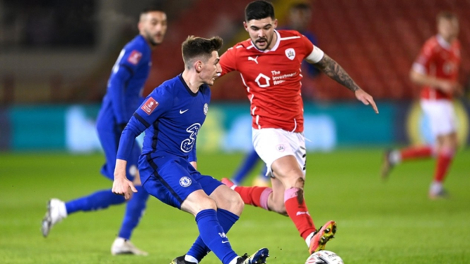 Pertandingan Barnsley melawan Chelsea