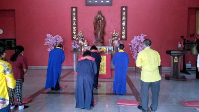 Perayaan Imlek di Klenteng Kong Miao TMII, Jakarta Timur.