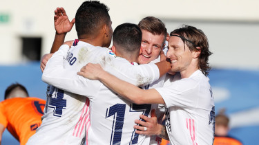 Selebrasi pemain Real Madrid