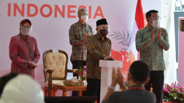 Wapres Ma'ruf Amin meresmikan Sentra Kreasi Asistensi Rehabilitasi Sosial.