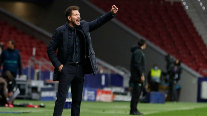 Pelatih Atletico Madrid, Diego Simeone. 