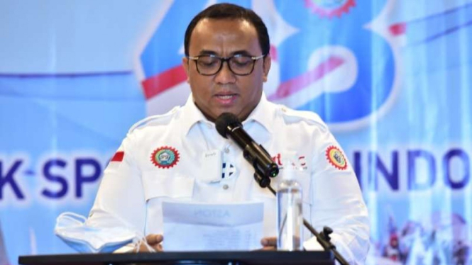 Presiden KSPSI Andi Gani Nena Wea.