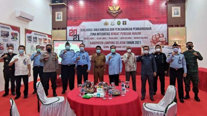 Aparat Penegak Hukum Lampung Selatan deklarasi janji kinerja dan integritas