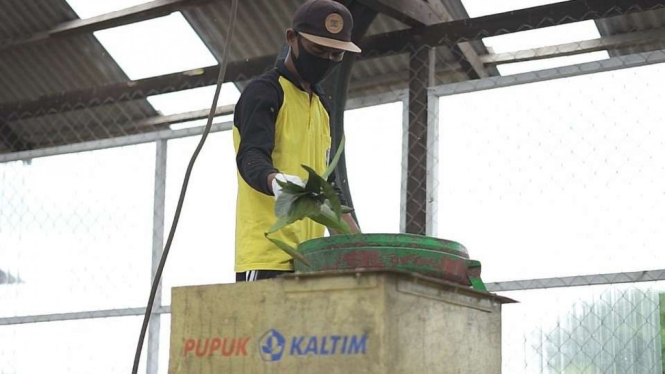 Ilustrasi pengolahan sampah oleh Pupuk Kaltim.