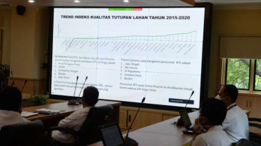Kementerian LHK saat menyampaikan Indeks Kualitas Lingkungan Hidup.
