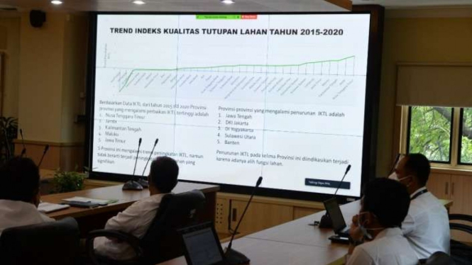 Kementerian LHK saat menyampaikan Indeks Kualitas Lingkungan Hidup.