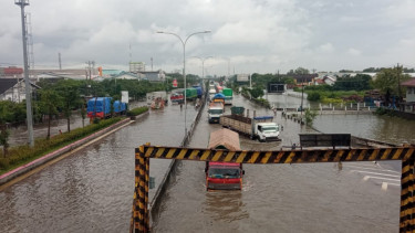 Banjir di Pantura Semarang, Kamis 25 Februari 2021.