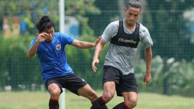 Uji coba internal Timnas Indonesia U-23.