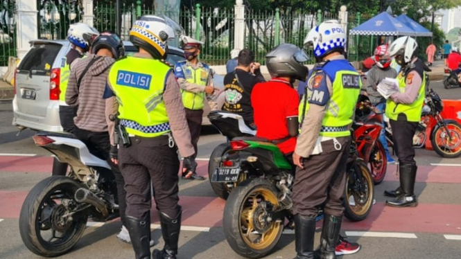 Razia knalpot bising di Jakarta
