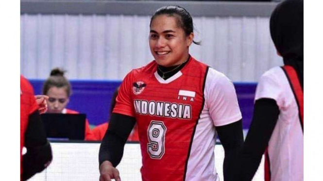 Aprilia Manganang saat berseragam timnas Indonesia