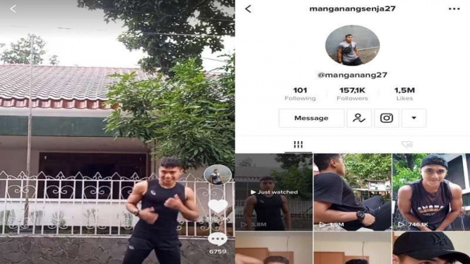 Serda TNI Aprilia Manganang di tiktok