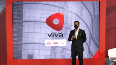 Presiden Direktur PT Visi Media Asia Tbk (VIVA) Anindya Novyan Bakrie
