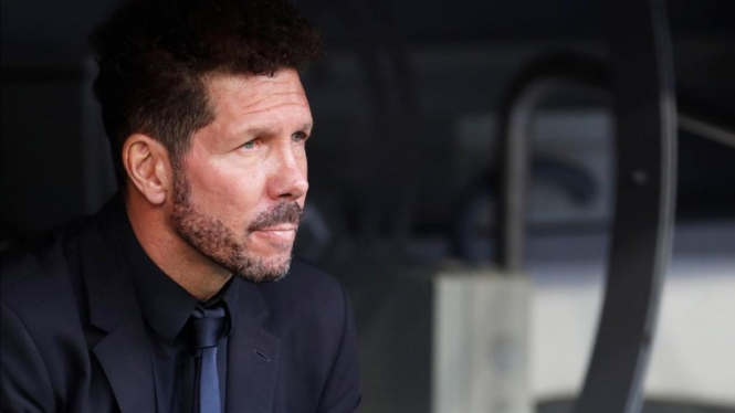Pelatih Atletico Madrid, Diego Simeone. 