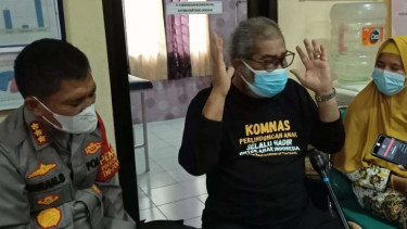  Ketua Komnas PA Arist Merdeka Sirait di Depok, Jabar.
