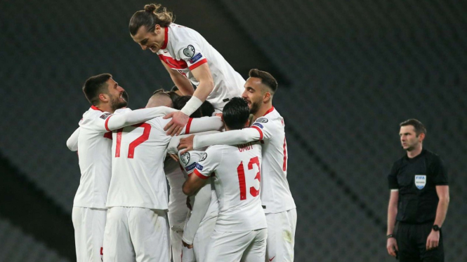 Selebrasi Timnas Turki