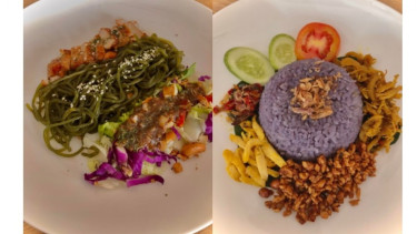 Mi shirataki ala Vietnam dan Nasi uduk telang