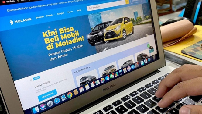 Situs web moladin.com , kini dapat digunakan untuk membeli mobil baru. (Dok.Moladin).