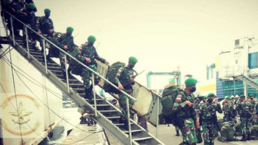 VIVA Militer: Satgas Pamtas RI-PNG Yonif 312/Kala Hitam tiba di Jakarta