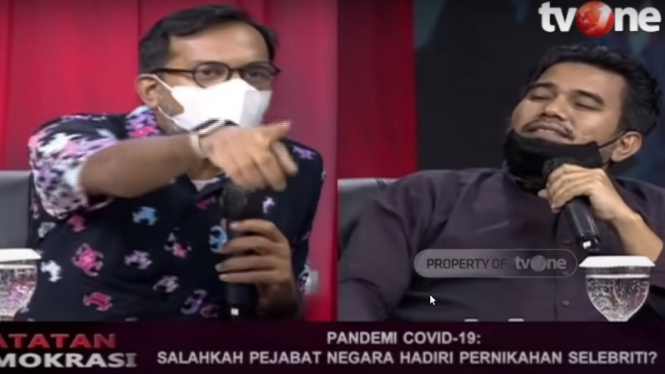 Debat Haris Azhar dengan politikus PKPI Teddy Gusnaidi