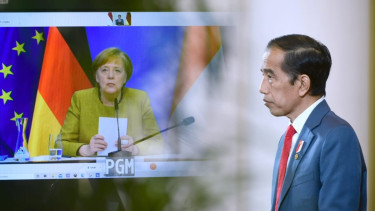 Pertemuan bilateral Presiden Joko Widodo dengan Kanselir Jerman Angela Merkel