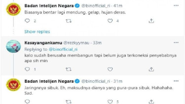 Balasan cuitan admin Twitter BIN yang bikin ngakak