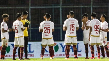 Para pemain PSM Makassar. 