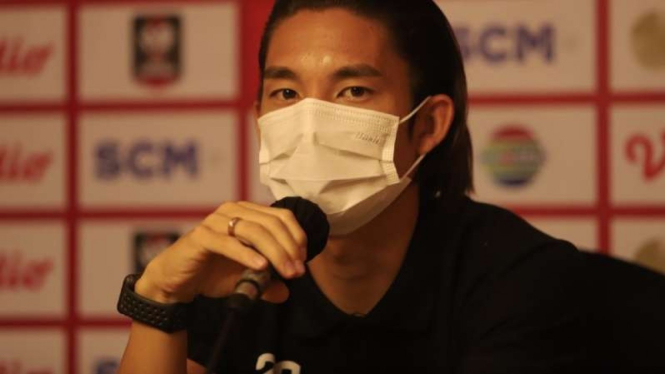 Gelandang PSS Sleman, Kim Jeffrey Kurniawan.