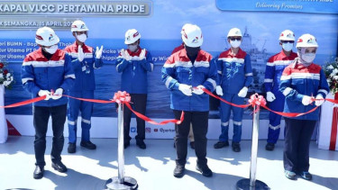 Menteri BUMN Erick Thohir Meresmikan Kapal Very Large Crude Carrier Pertamina