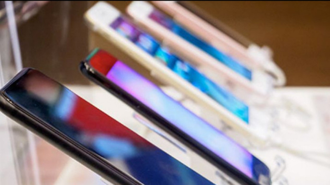Ilustrasi smartphone atau ponsel pintar.