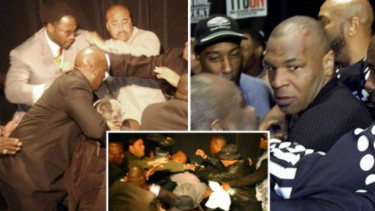 Tawuran jelang laga Lennox Lewis vs Mike Tyson