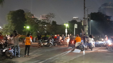 Jakmania konvoi kemenangan Persija 