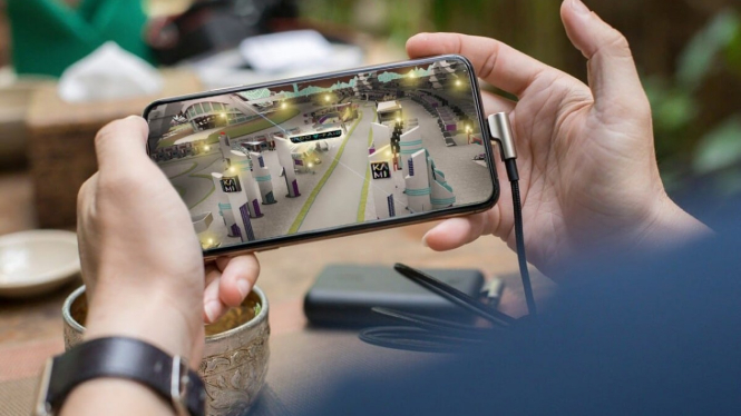 Ilustrasi pameran virtual.