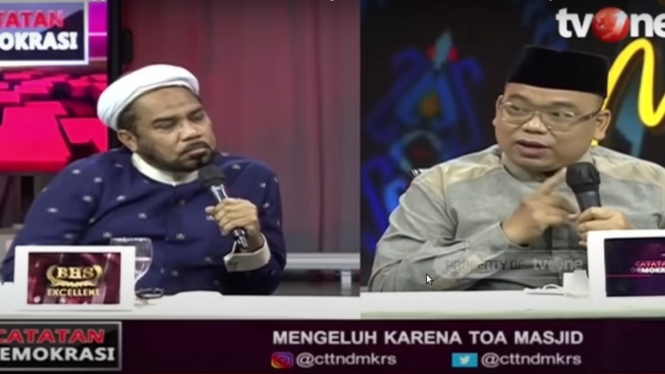 Debat Ali Ngabalin dengan Mustofa Nahrawardaya di Catatan Demokrasi tvOne